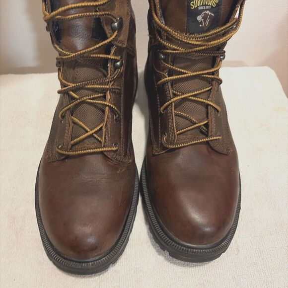 Herman Survivors Steel Toe Waterproof Oil Resistant Men’s Boots 10.5 Brown Black - Picture 3 of 14